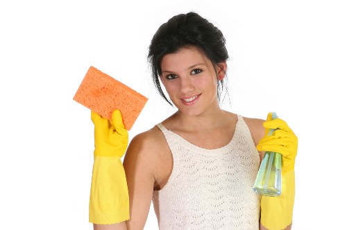 Local technician carrying out upholstery cleaning in a Wandsworth flat