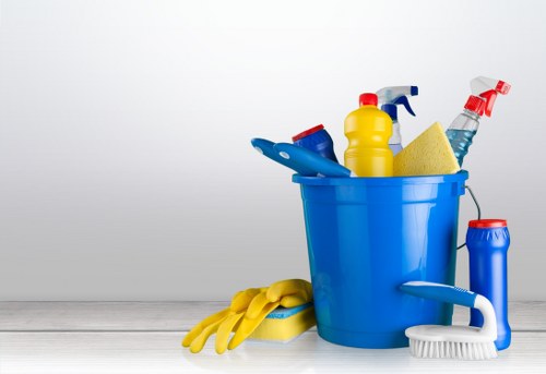 Local cleaning team working in a Wandsworth office space