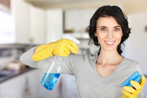 Professional domestic cleaning in a Wandsworth kitchen and living space