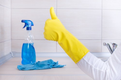 Upholstery cleaning equipment preparing a fabric sofa in Wandsworth